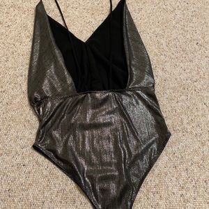 Metallic Zara bodysuit